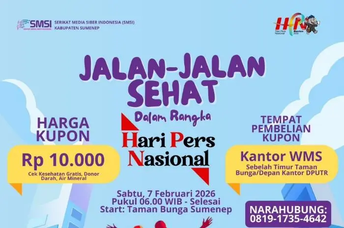 SMSI Sumenep Peringati HPN 2026: Dari JJS, Bakti Sosial, Cek Kesehatan Gratis hingga Orasi Jurnalistik